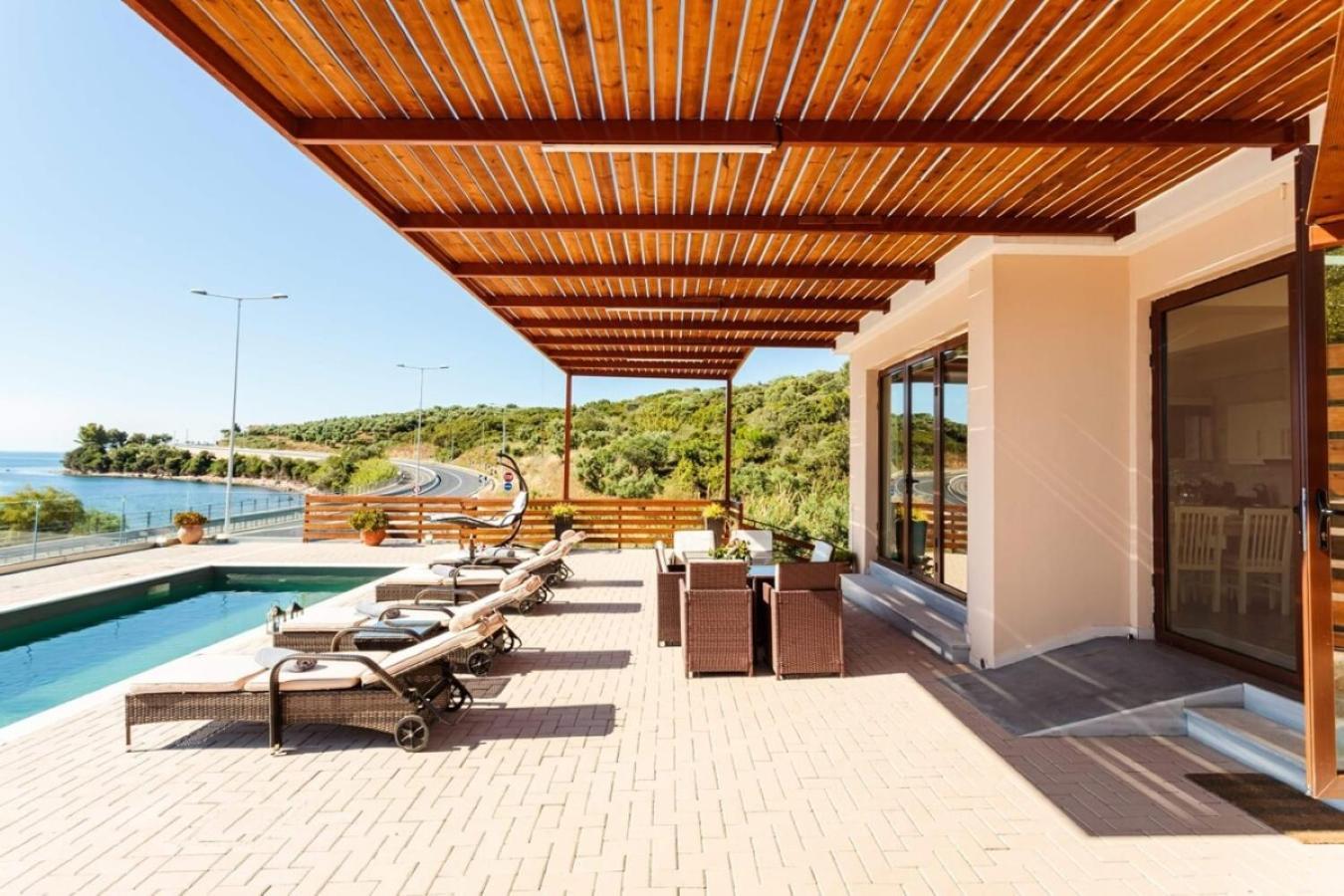Seaside Summer Bliss - Aurora Luxury Pool Paradise Petalídhion Buitenkant foto