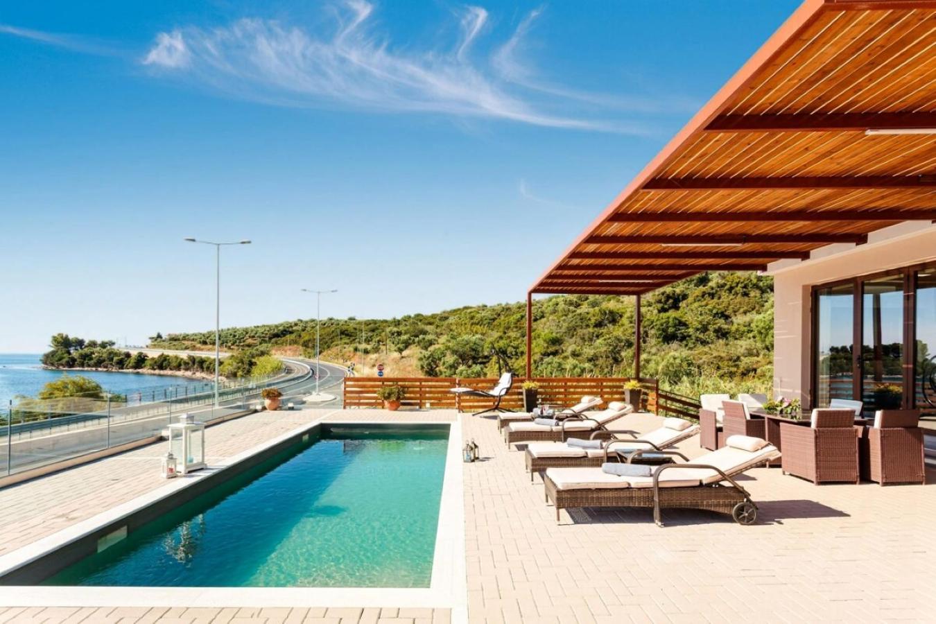 Seaside Summer Bliss - Aurora Luxury Pool Paradise Petalídhion Buitenkant foto
